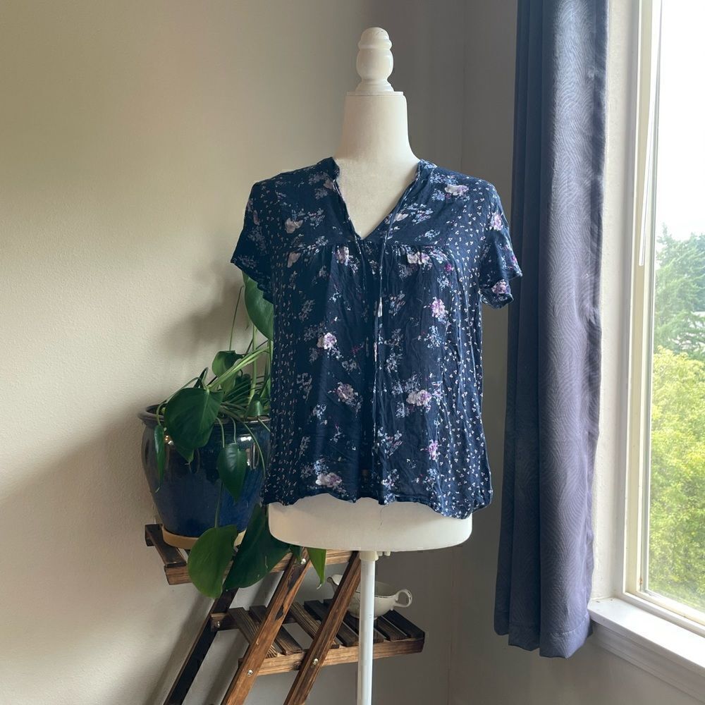 Flowy Blue Blouse  - Picture 2 of 5